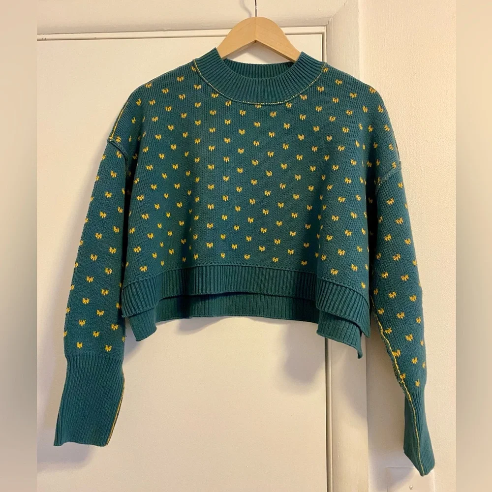NWT Free people Easy Street Patterned Crop XS